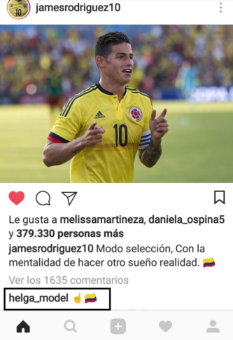 Helga quiere que James y la Selección clasifiquen al Mundial