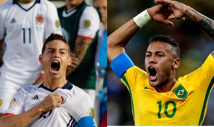 Los 10 jugadores más costosos del encuentro Colombia Vs Brasil
