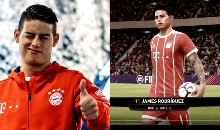 James enloquece con sus jugadas en FIFA 18, ¿Qué opinas del parecido?