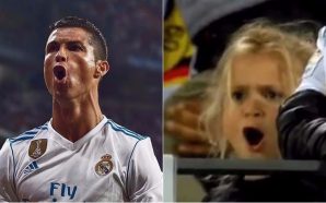 La niña que celebra los goles igual que su ídolo Cristiano Ronaldo. ¡Un encanto!