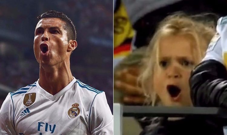 La niña que celebra los goles igual que su ídolo Cristiano Ronaldo. ¡Un encanto!