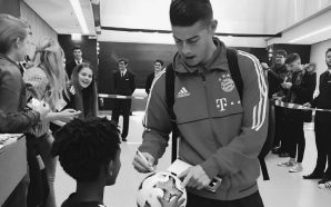 James hizo feliz a este pequeño hincha del Bayern