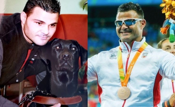 Medallista paralímpico despide a su perro guía de 15 años, ¡una historia para llorar!